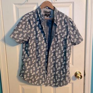 Premium Xpression Pineapple Chambray Button Down Shirt